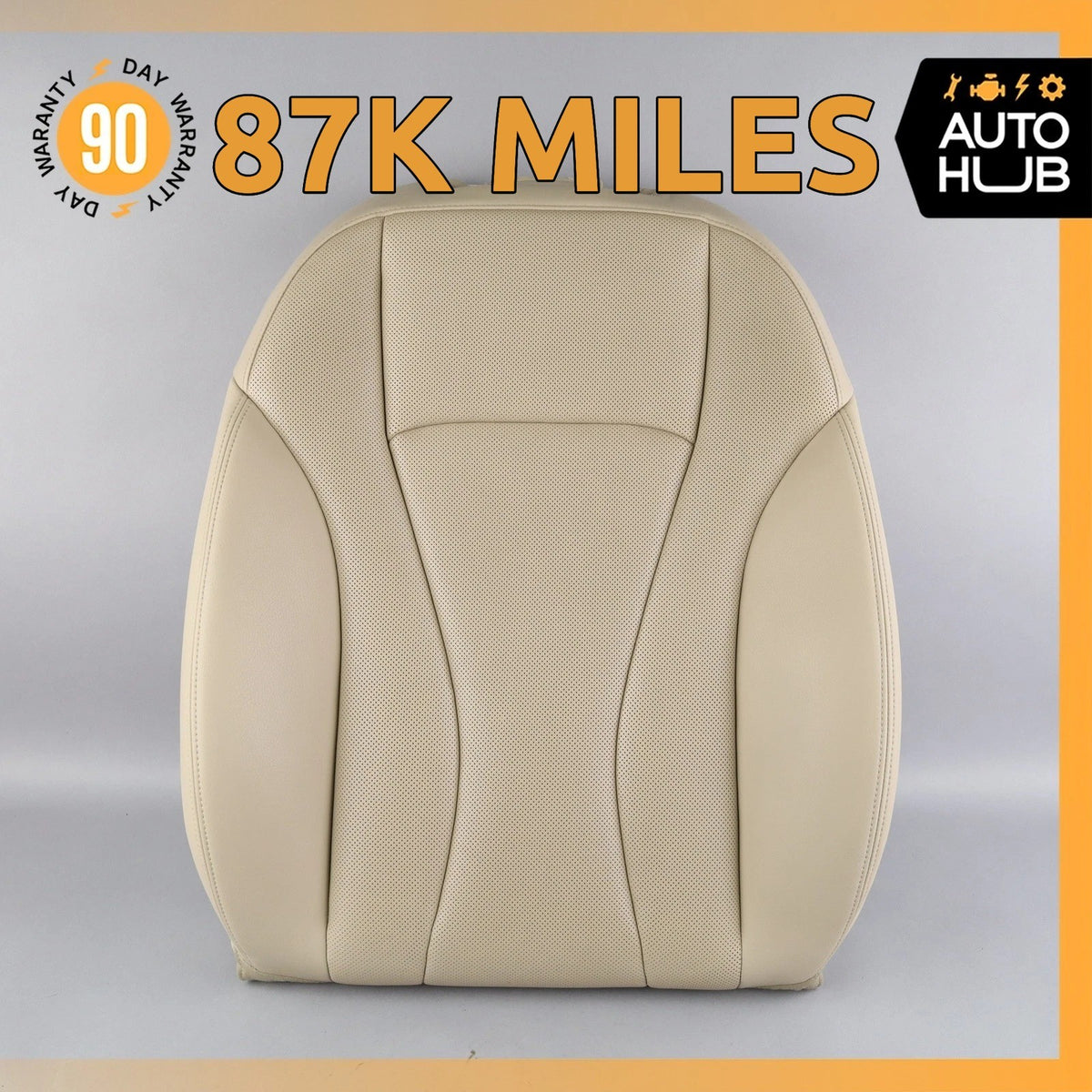 Audi 4M Q7 Front Left Driver Side Top Upper Seat Cushion Beige OEM 87k - photo 1