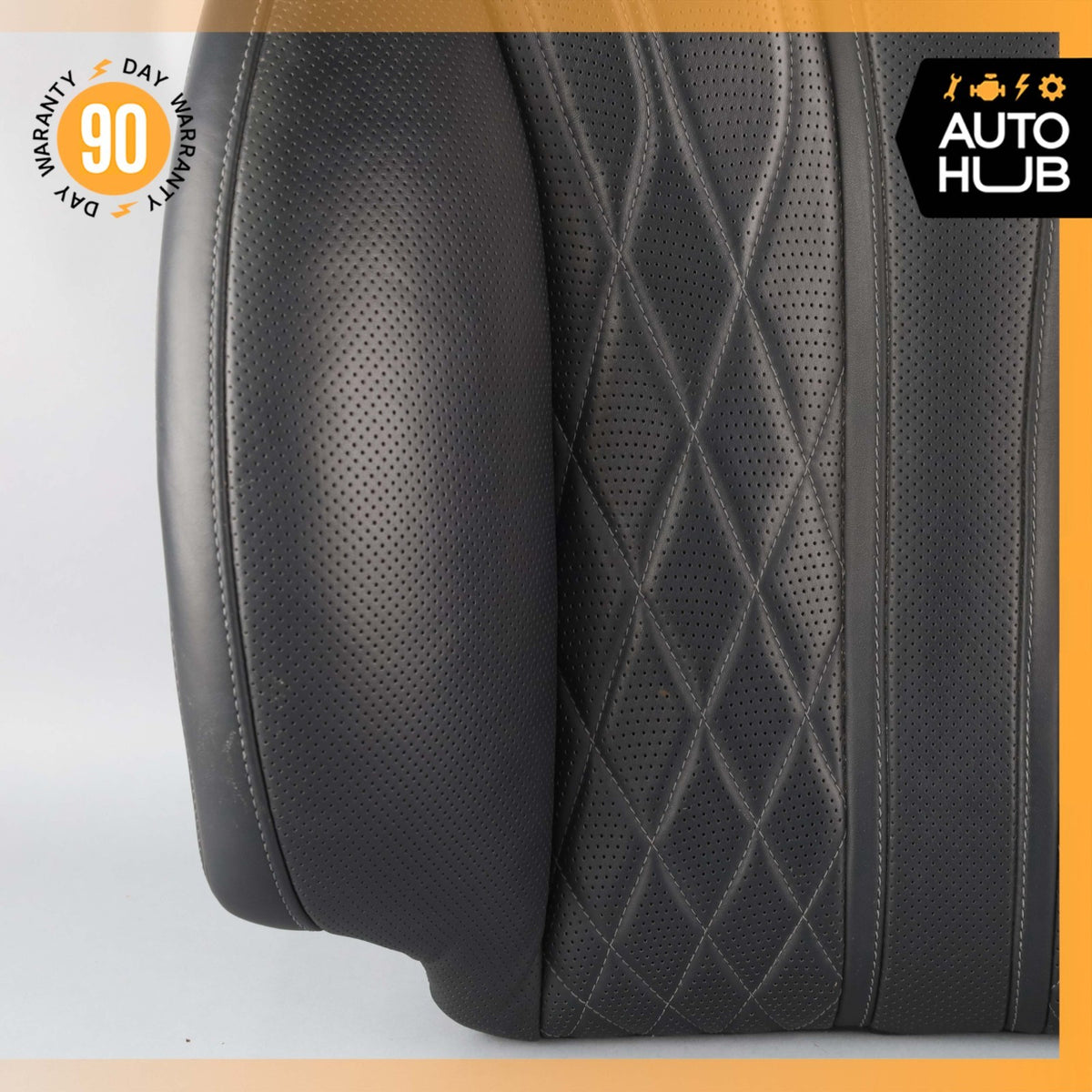 Mercedes W222 S63 AMG Front Left Seat Upper Back Cushion Exclusive Black OEM - photo 5