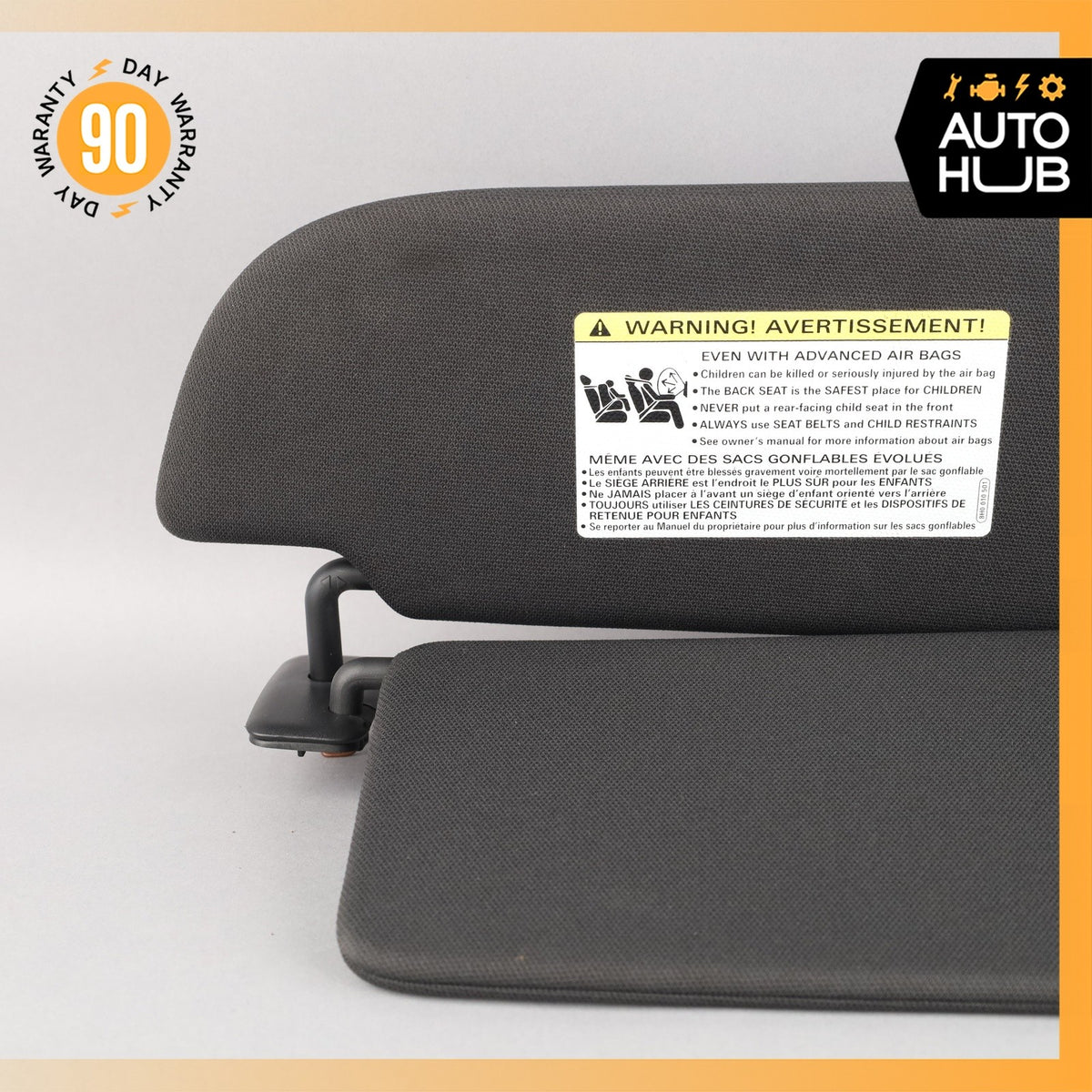 Audi 4M Q7 Left Driver Side Sunvisor Sun Visor Black OEM 87k - photo 7