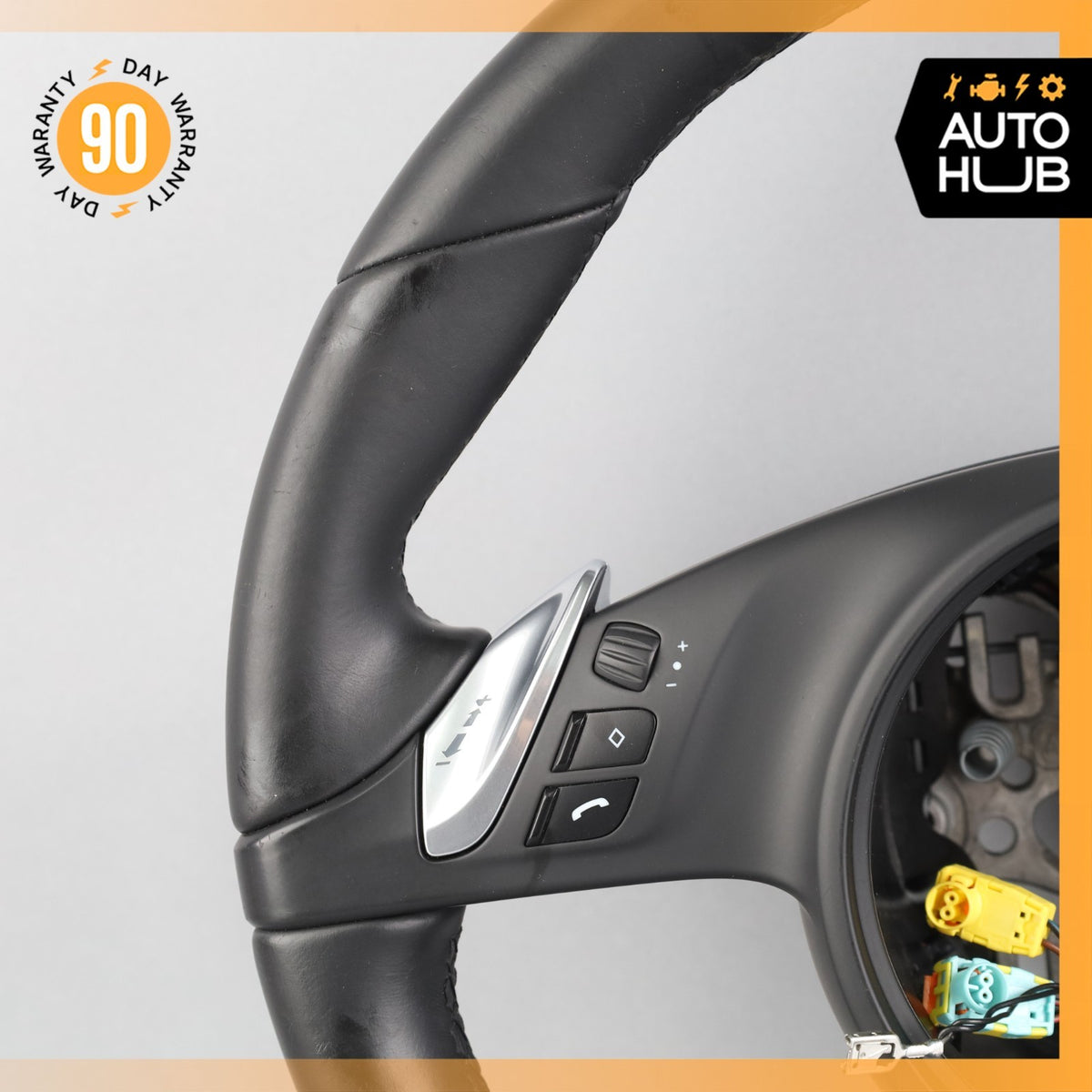 11-16 Porsche Panamera 970 / Cayenne Steering Wheel w/ Paddle Shifters Black OEM - photo 9