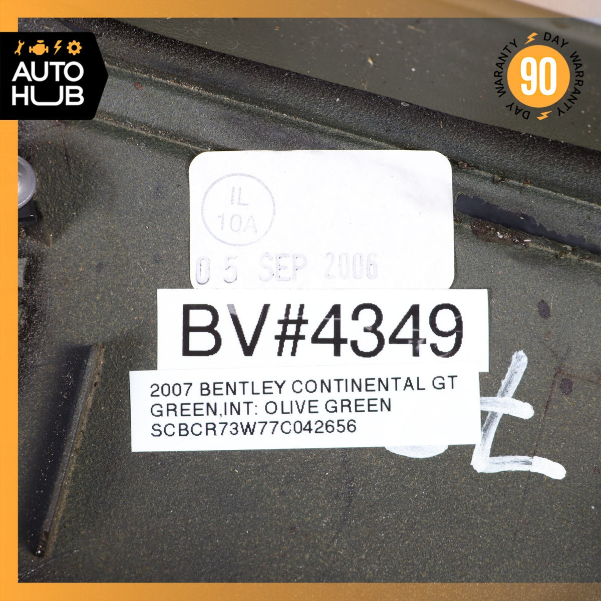 03-10 Bentley Continental GT Front Right Side Interior Trim Panel A Pillar OEM - photo 12