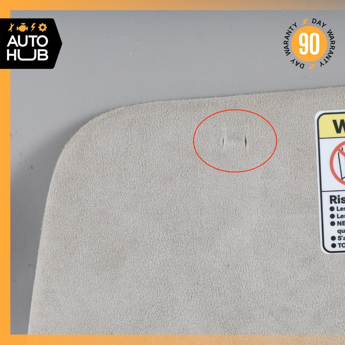 Mercedes W221 S600 CL550 Right Side Sun Visor Shade Sunvisor Gray Suede OEM - photo 10