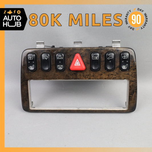 98-03 Mercedes W208 CLK430 CLK320 Hazard Door Lock Switch Control Panel Wood OEM - photo 1