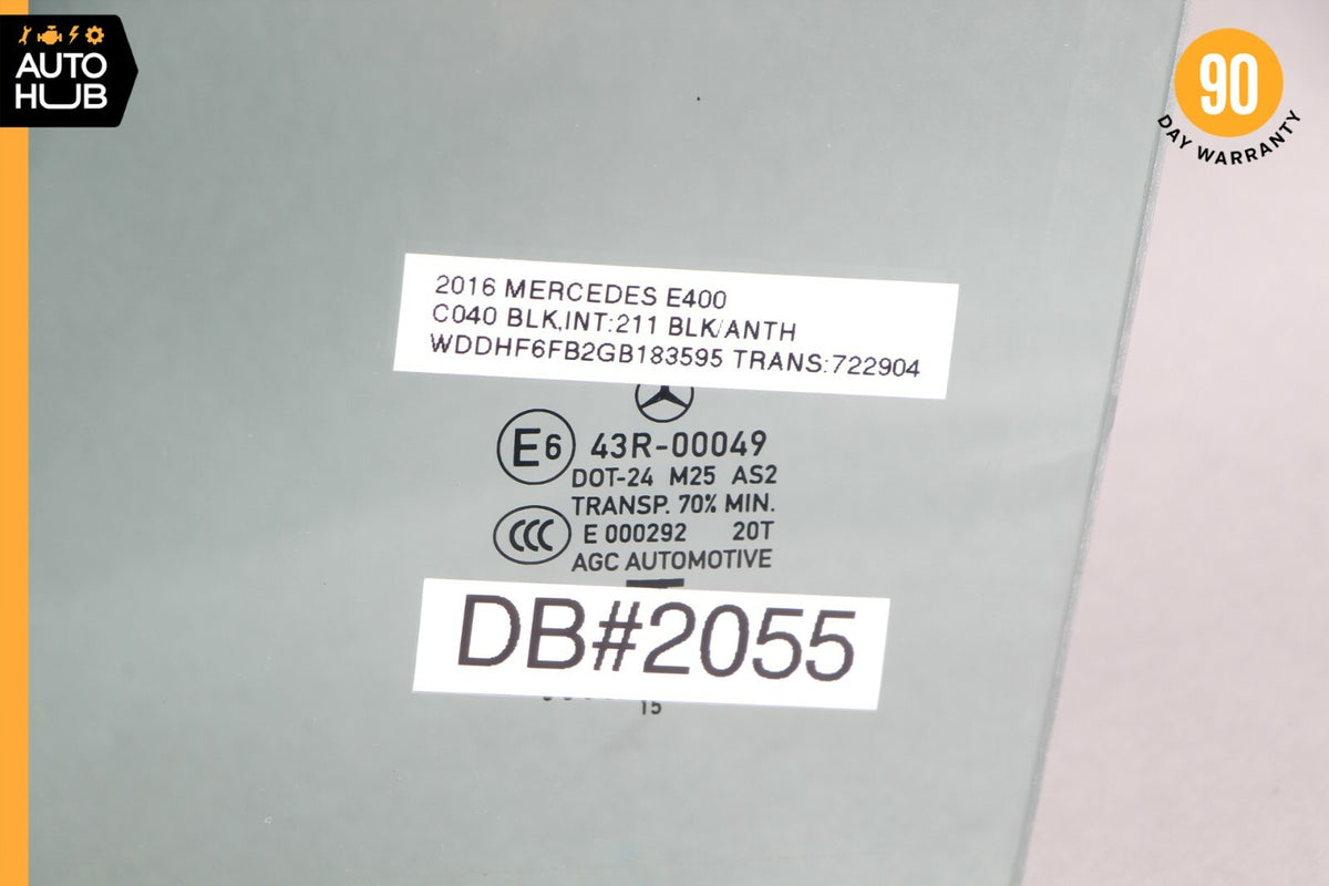 10-16 Mercedes W212 E400 E350 Rear Left Driver Side Door Window Glass OEM - photo 11