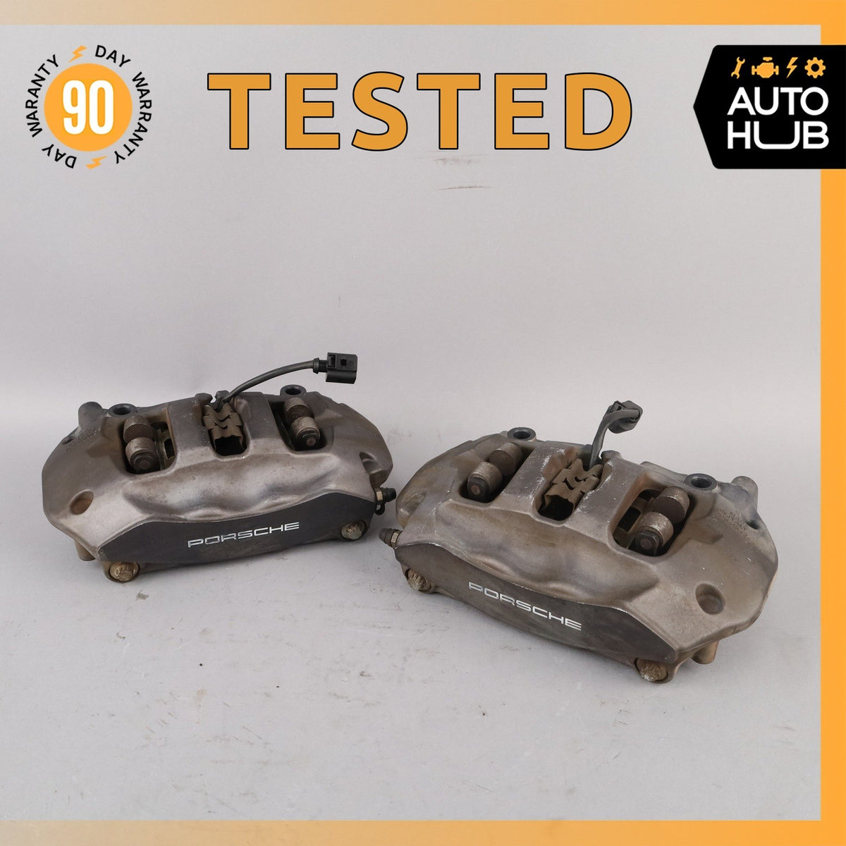 11-18 Porsche Cayenne 958 / Touareg Rear Brake Calipers Set 7P5615404AD OEM - photo 1