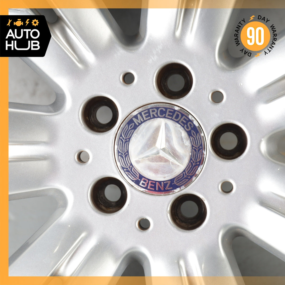 Mercedes W221 S400 S550 CL550 8.5 x 18 18" Wheel Rim Silver 2214017402 OEM - photo 6
