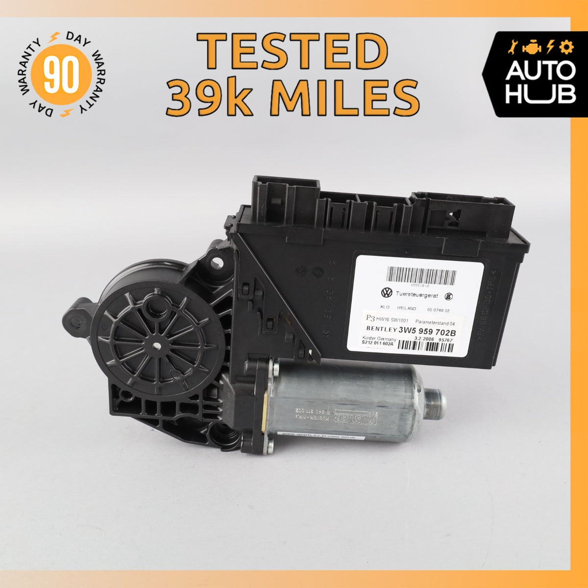 Bentley Continental Flying Spur Front Right Door Window Regulator Motor OEM 39k - photo 1