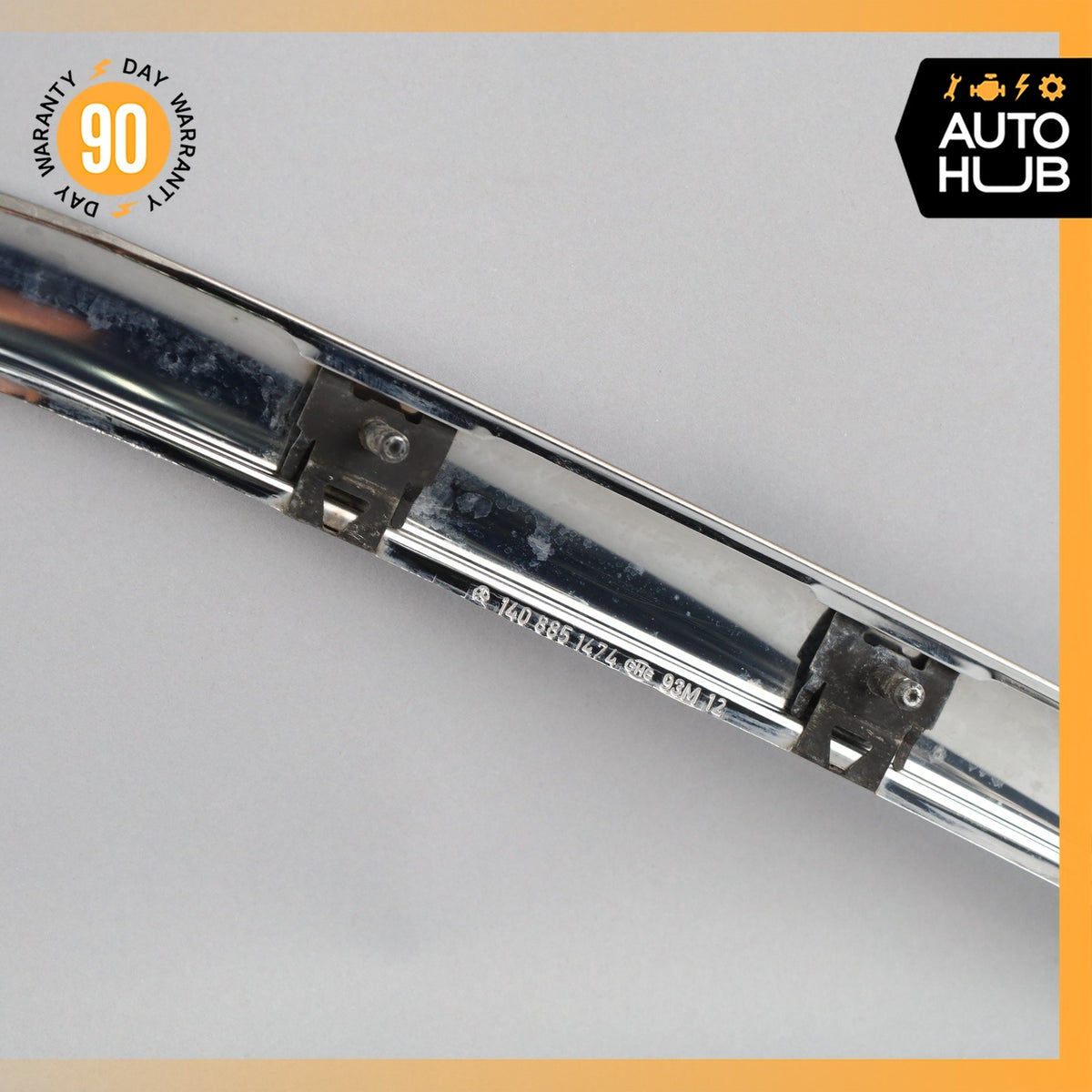 93-99 Mercedes W140 CL600 S500 Coupe Front Bumper Right Molding Trim Chrome OEM - photo 13
