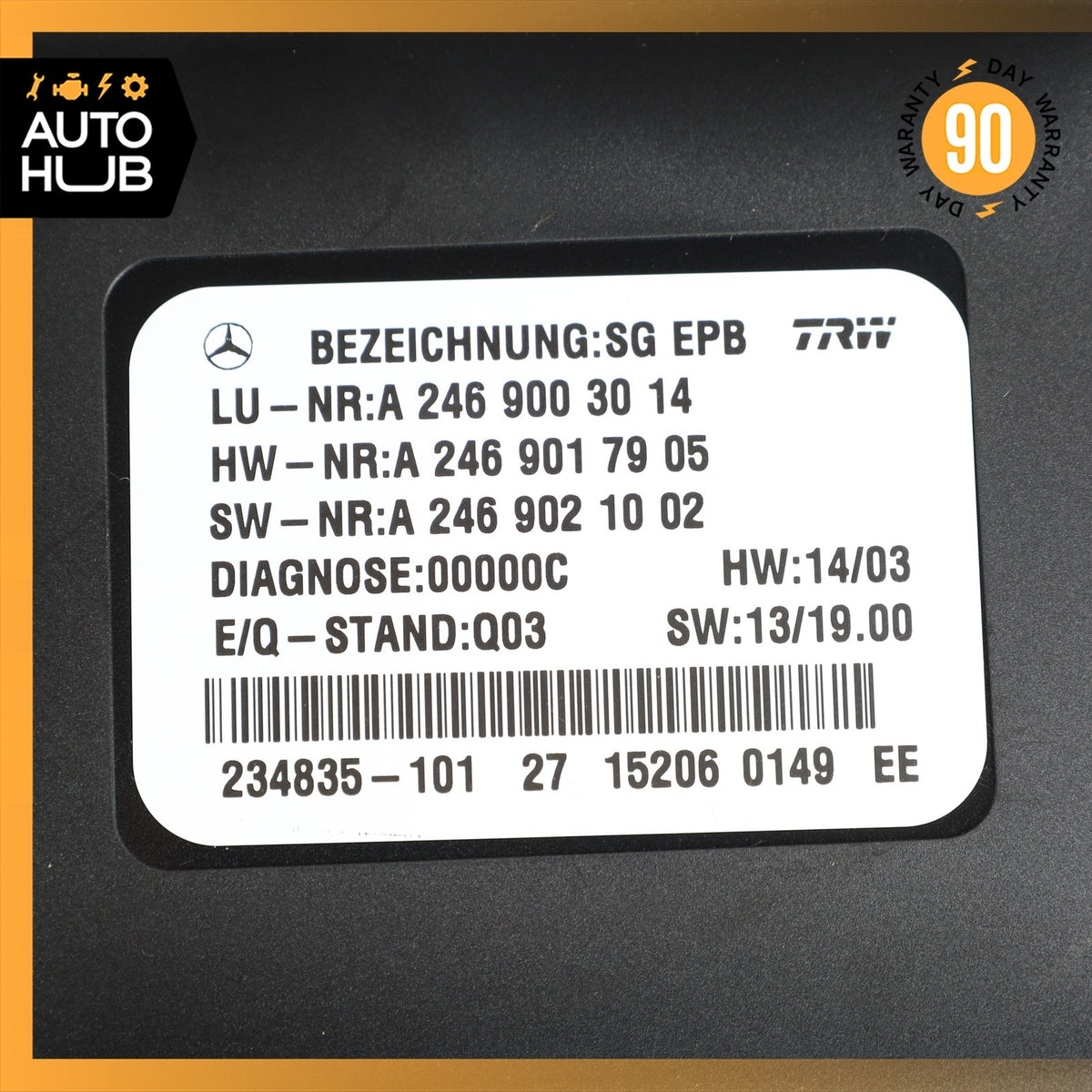 12-16 Mercedes X166 GL350 SLK350 Hand Parking Brake Control Module Unit OEM - photo 7