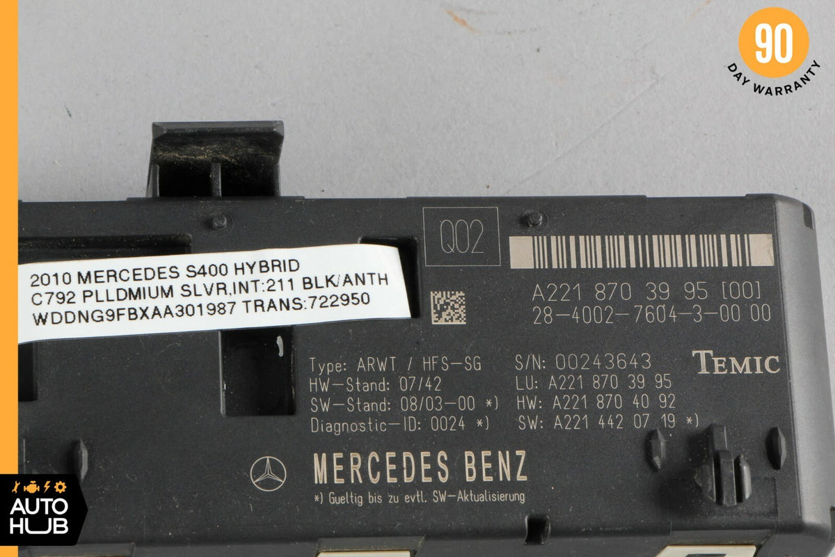 07-14 Mercedes W221 CL550 S550 Trunk Release Remote Open Close Module Unit OEM - photo 6