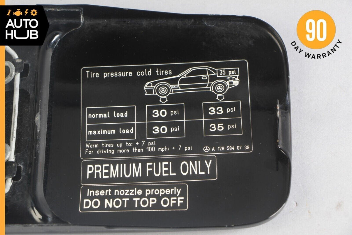 90-02 Mercedes R129 SL500 SL320 Fuel Gas Tank Door Lid Cover Black OEM - photo 8