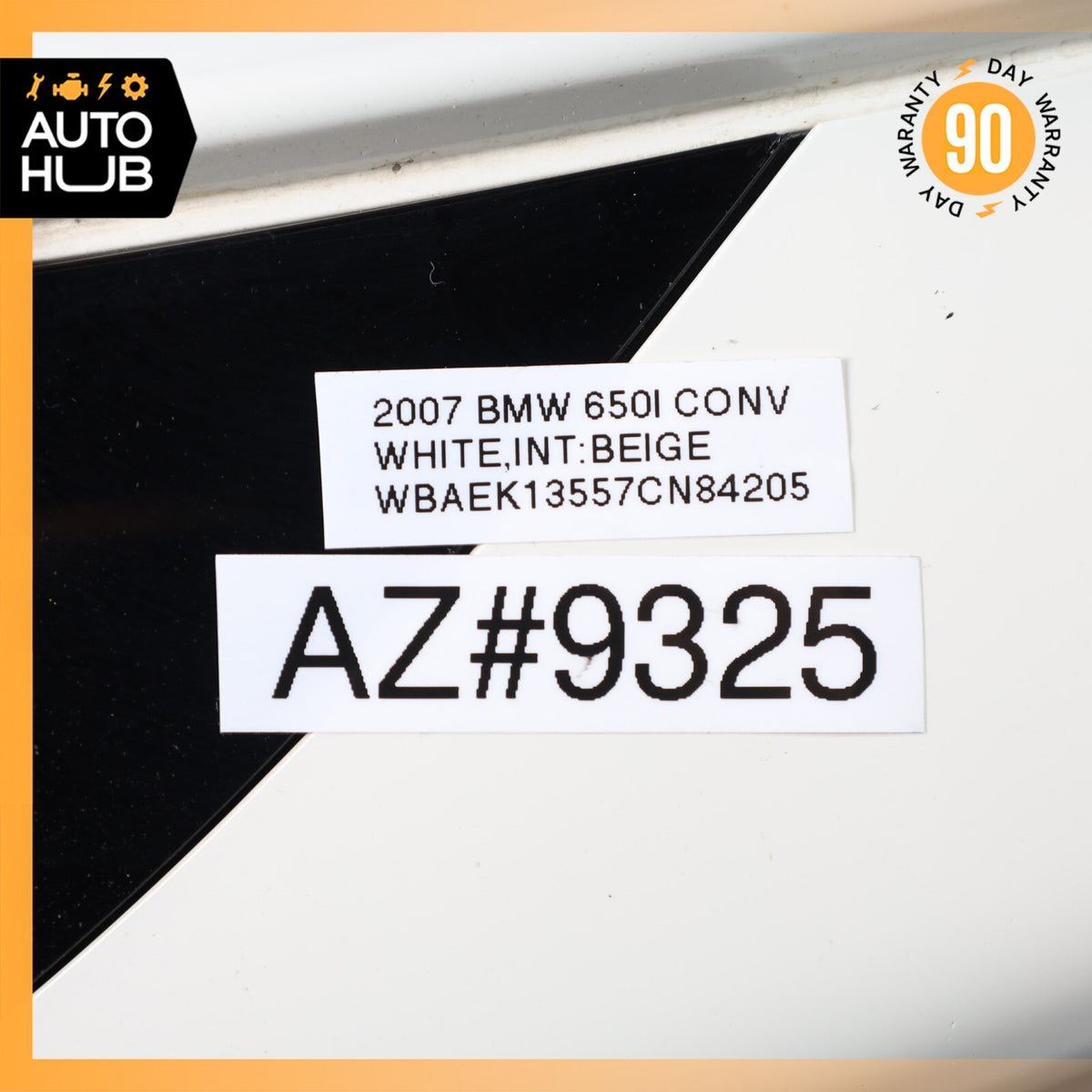 06-10 BMW E64 650i Right Side Rear View Door Mirror Alpine White OEM 65k - photo 18
