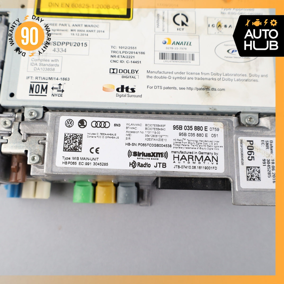 17-18 Porsche Macan 95B AM FM Radio Navigation CD Head Unit 95B035880K OEM - photo 9