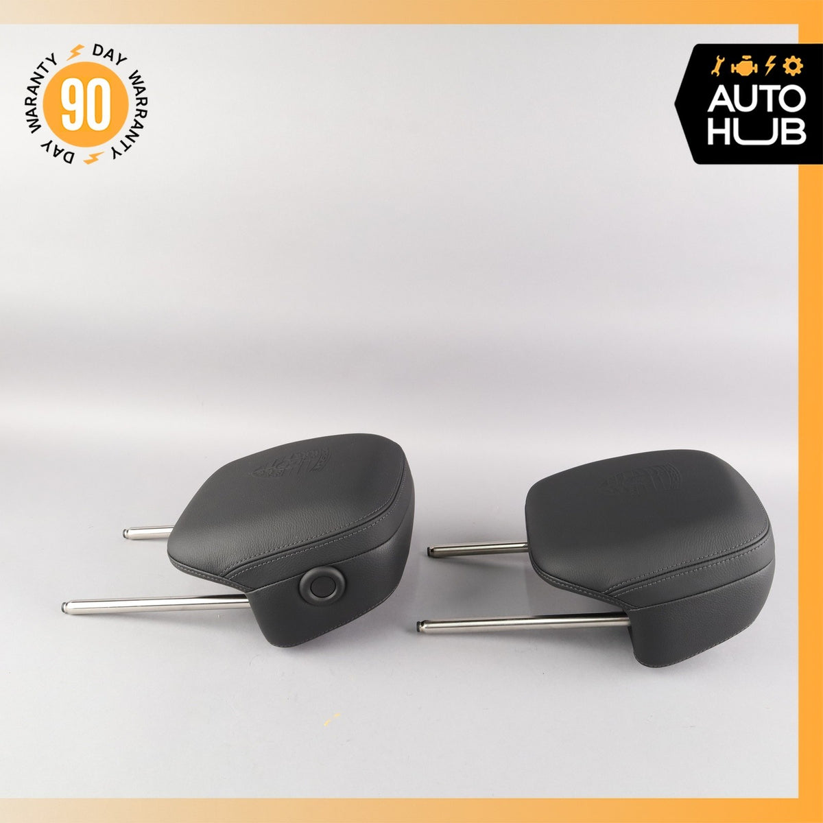 11-18 Porsche Cayenne 958 Front & Rear Headrest Head Rest Set of 4 w/ Crest OEM - photo 16
