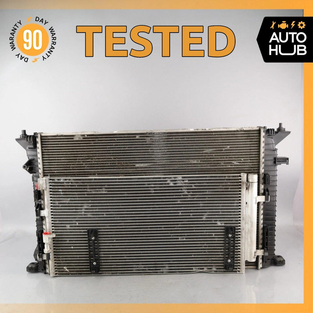 08-12 Audi B8 A4 S4 A5 Engine Motor Cooling Radiator A/C Condenser OEM - photo 1