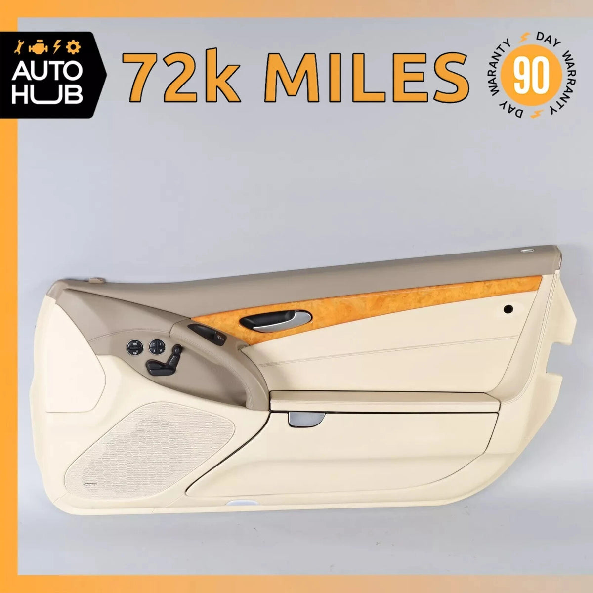 07-08 Mercedes R230 SL550 Right Passenger Side Interior Door Panel Beige OEM 72k - photo 1