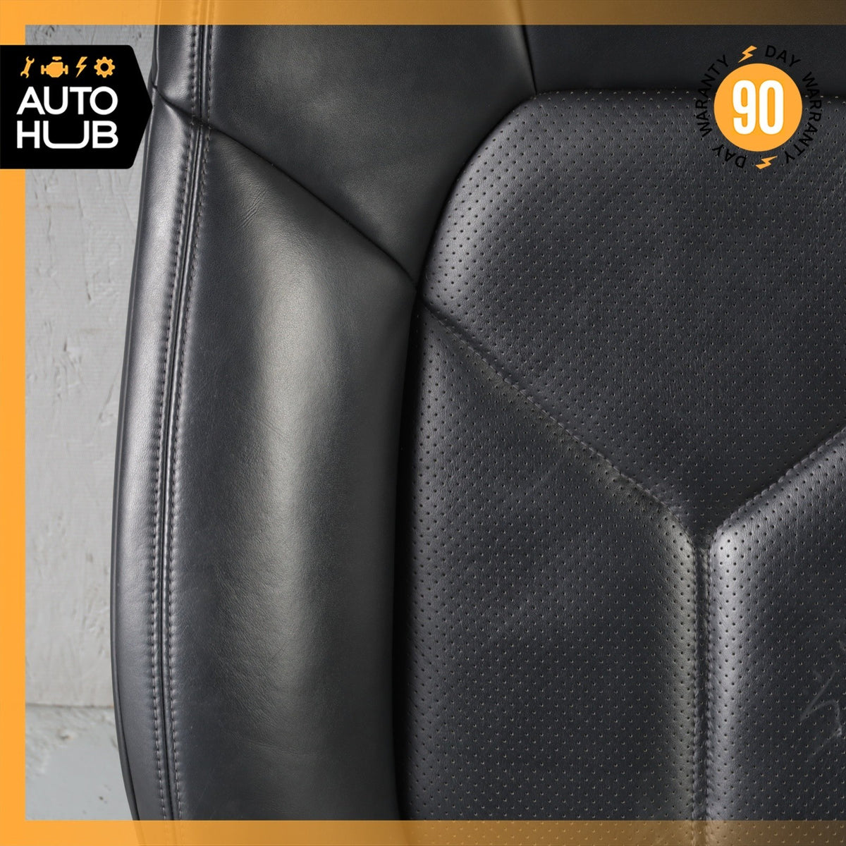 15-18 Porsche Macan 95B Front Left Side Seat Upper Cushion Leather Black OEM - photo 7