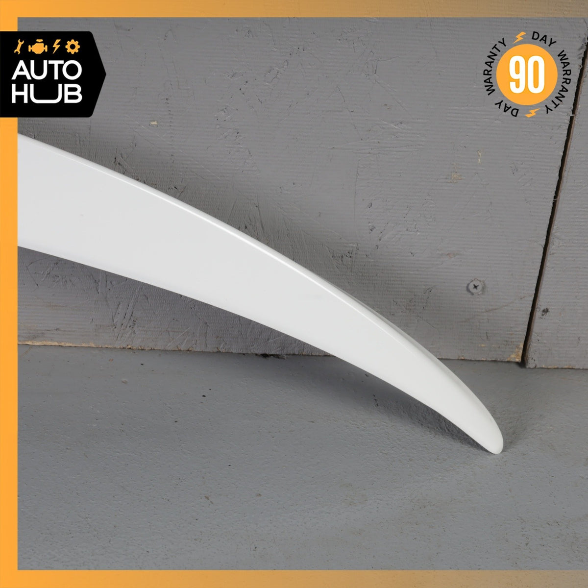 Mercedes W205 C300 C43 AMG Sedan Rear Trunk Lid Spoiler Lip Wing White OEM - photo 3
