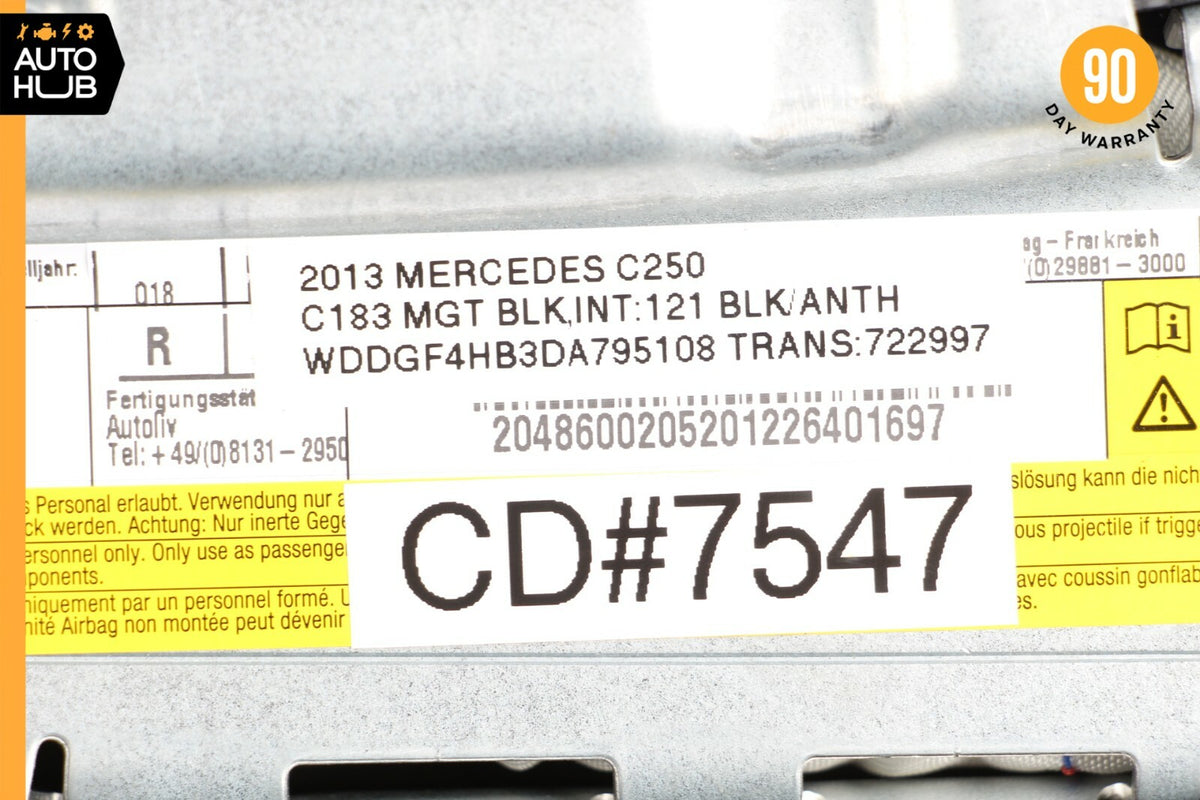 08-15 Mercedes W204 C250 GLK350 Seat Airbag Air Bag SRS Front Right Black OEM - photo 9