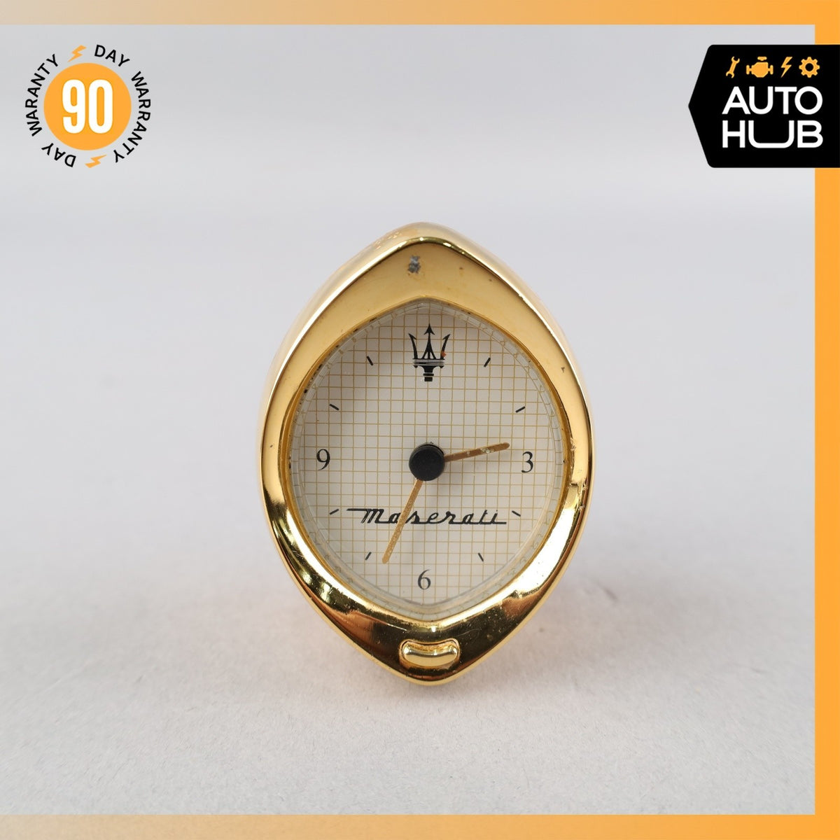00-07 Maserati M138 4200 Coupe 3200 Center Dashboard Analog Gold Clock OEM 27k - photo 2