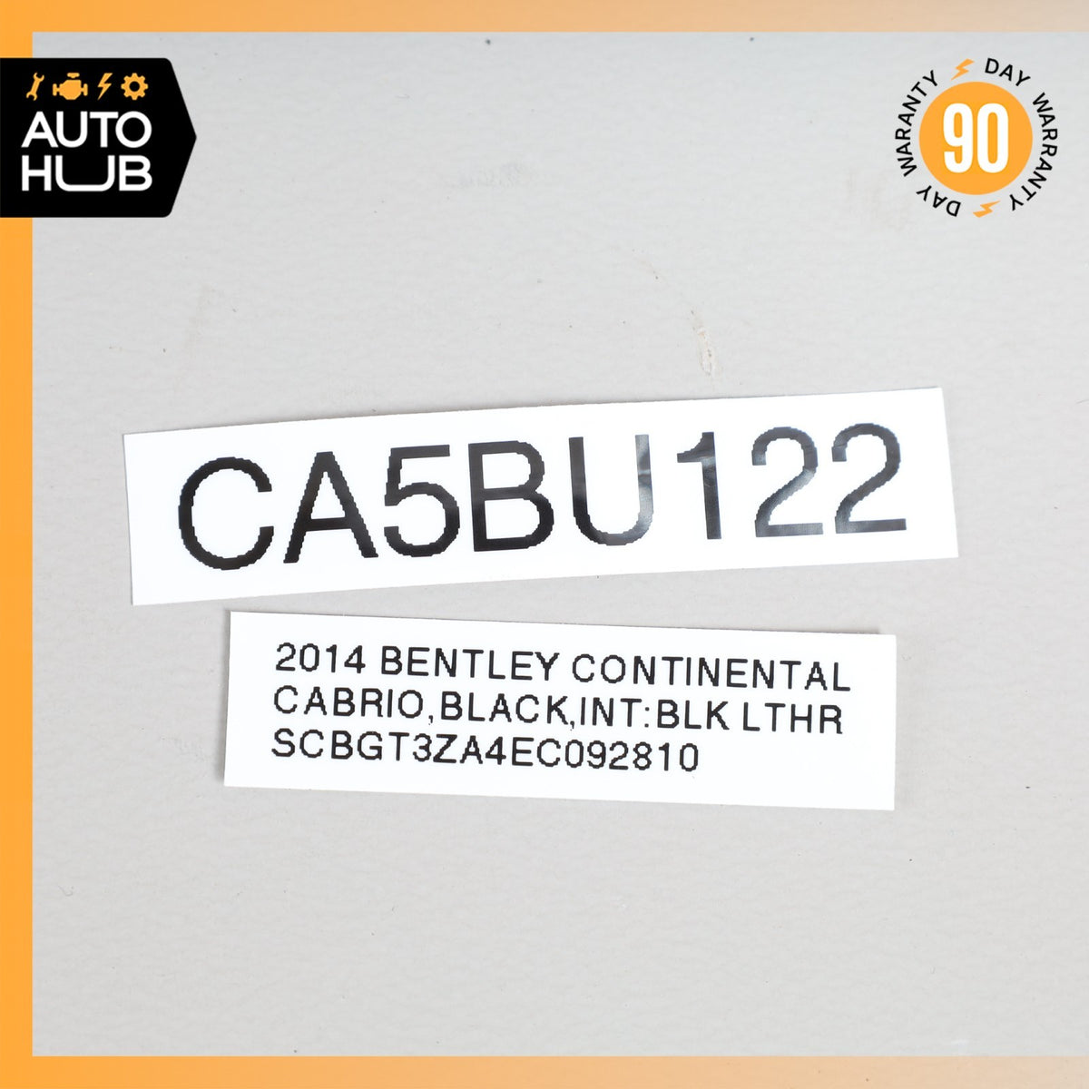 12-18 Bentley Continental GTC GT Seat Headrest Front Right or Left Side OEM 32k - photo 15