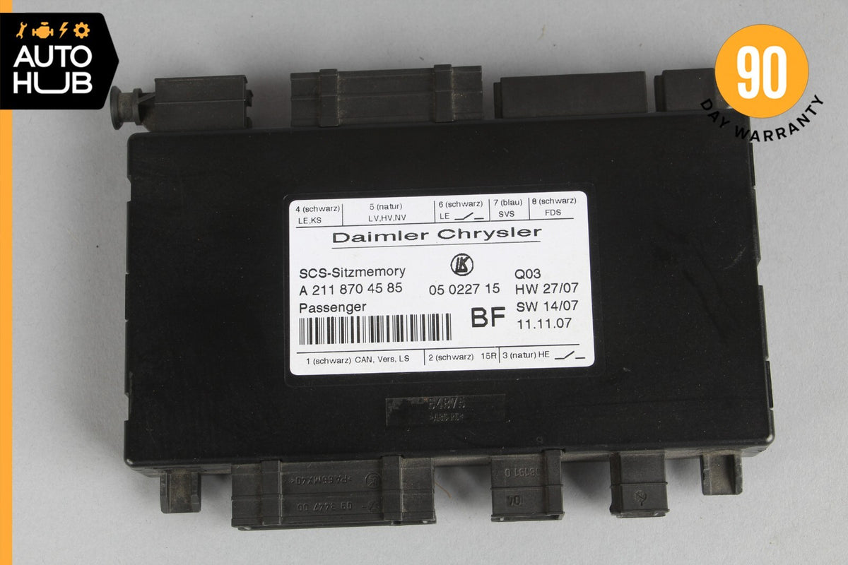 03-12 Mercedes W211 E350 E63 AMG Front Right Seat Control Module 2118704585 OEM - photo 2