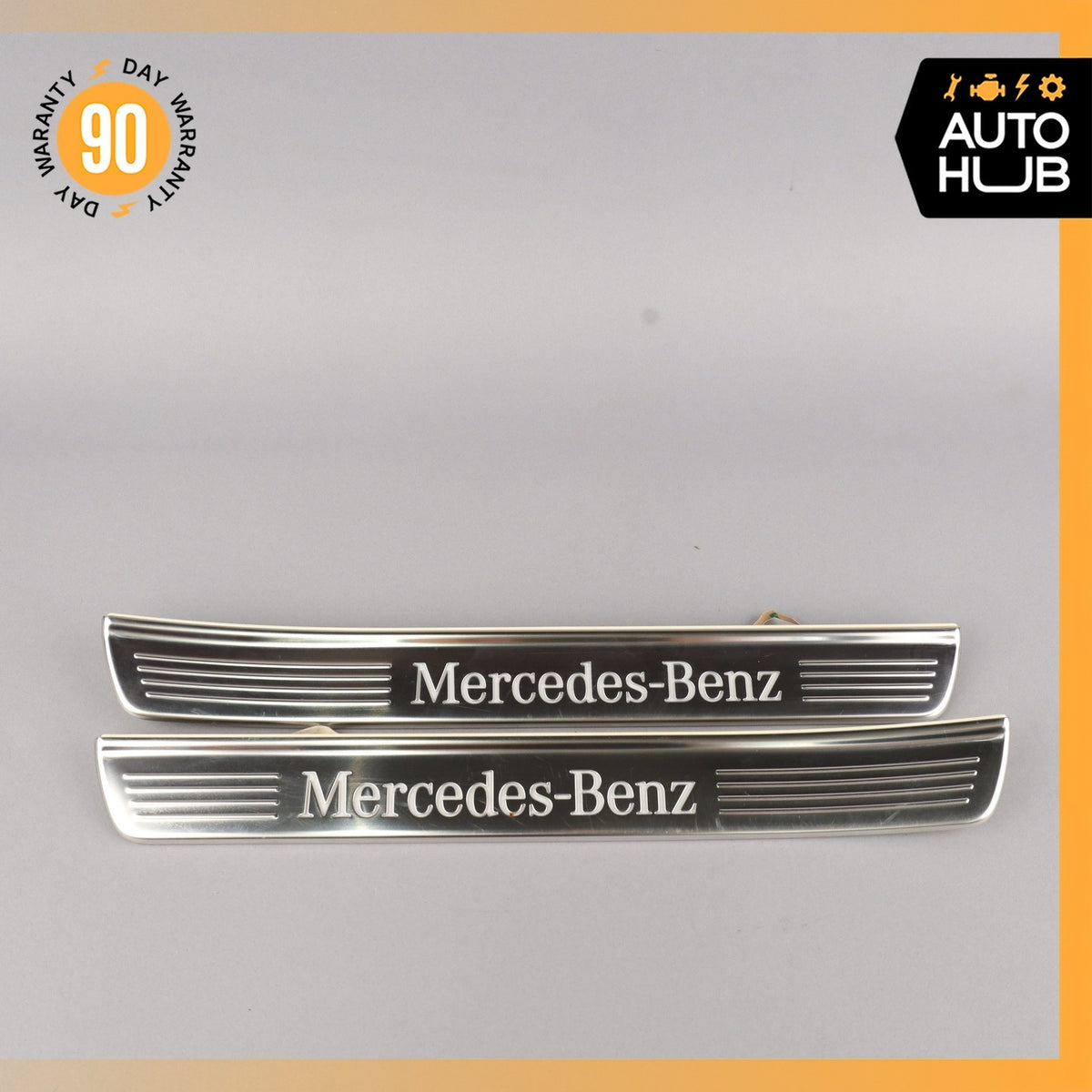 Mercedes W222 S450 S600 Front & Rear Illuminated Door Step Sill Panel Set OEM - photo 16