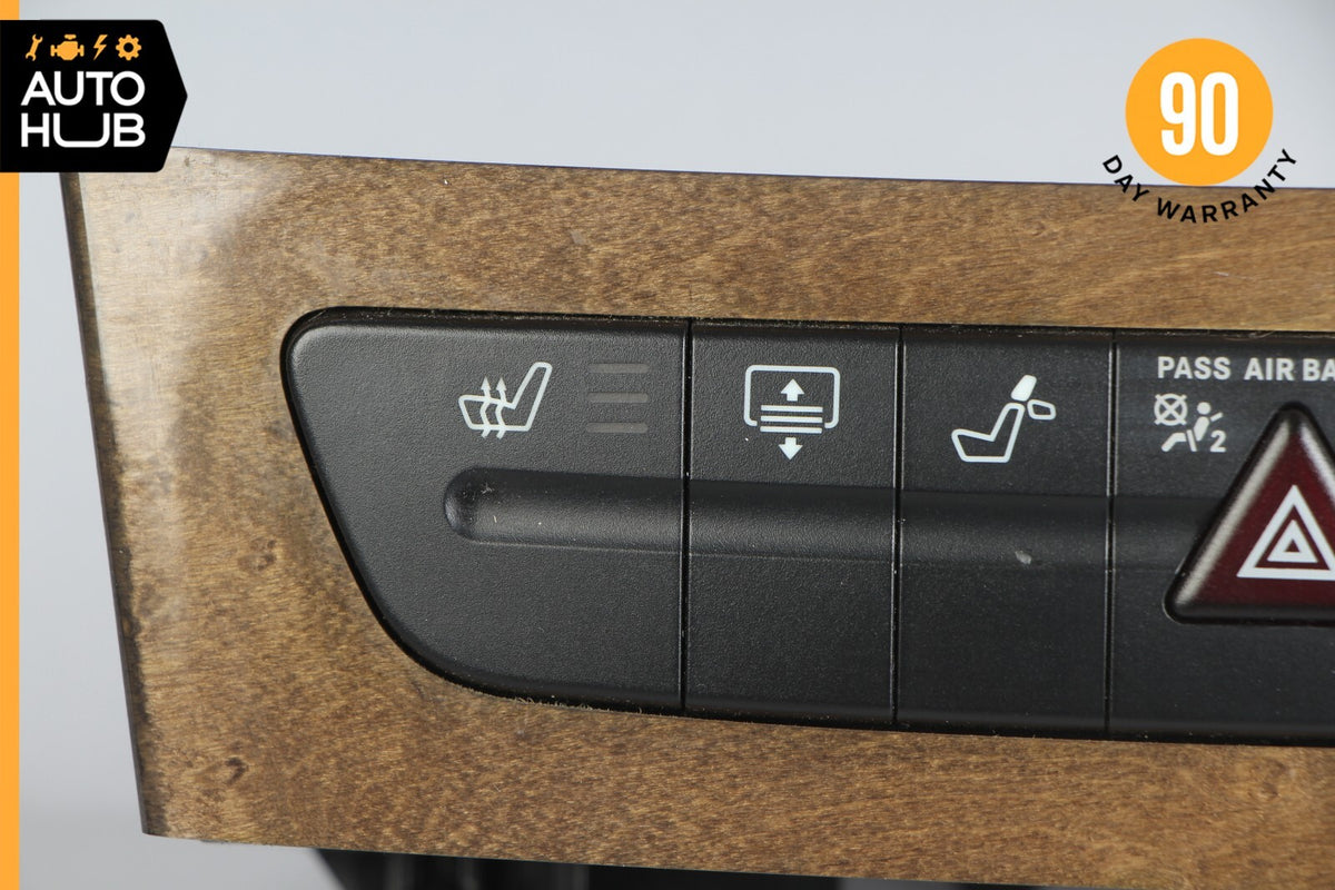 07-09 Mercedes W211 E350 CLS550 E63 AMG Hazard Switch Control Panel Wood OEM - photo 2
