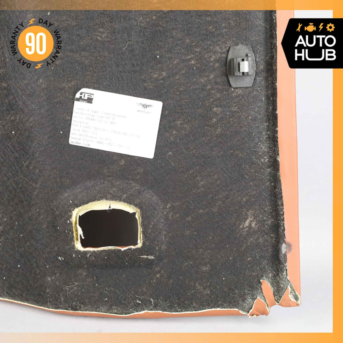 12-17 Bentley Continental GT Left Side Inside Trunk Panel Cover Pavel OEM 56k - photo 18