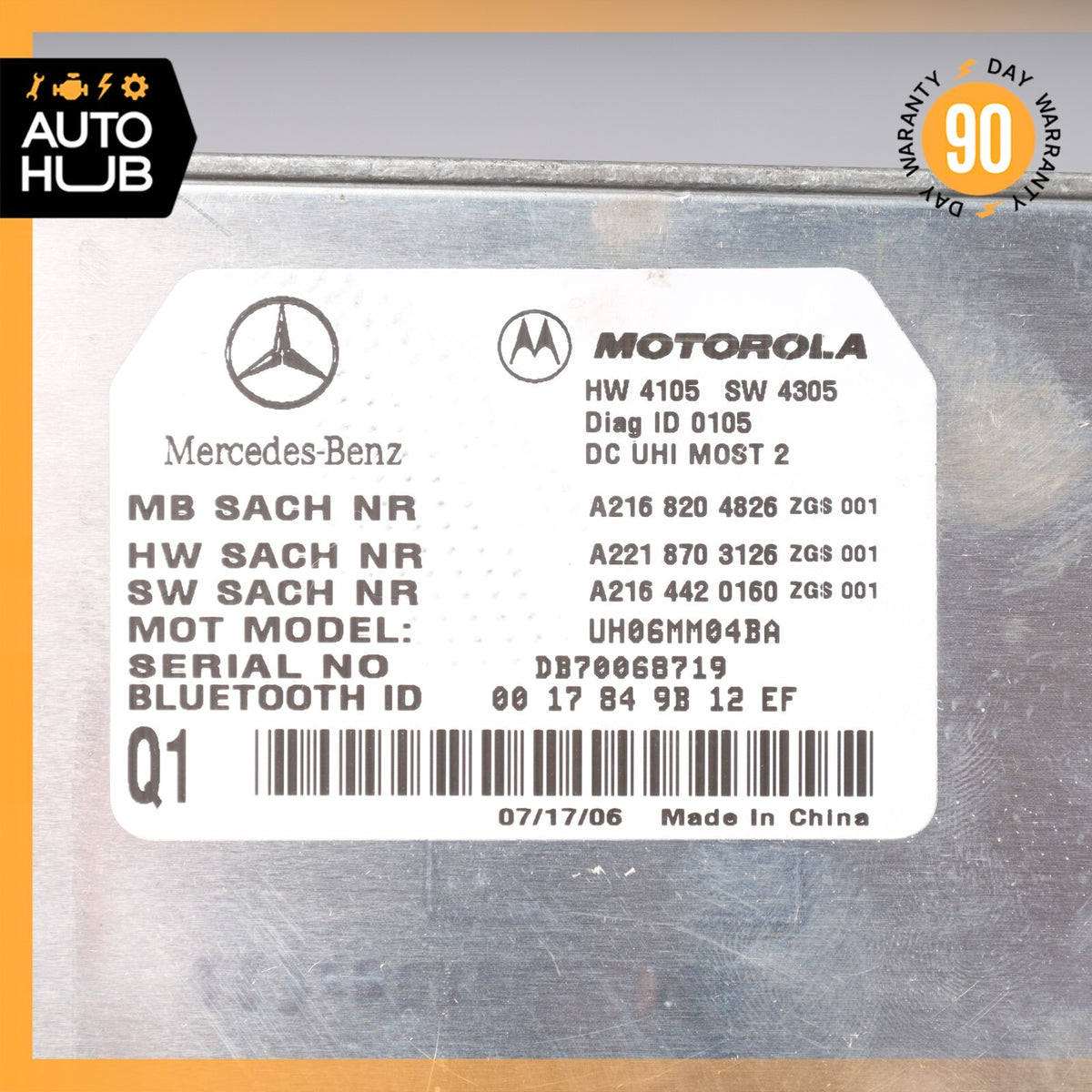 07-10 Mercedes W221 S600 CL550 Bluetooth Communication Module 2168204826 OEM - photo 7