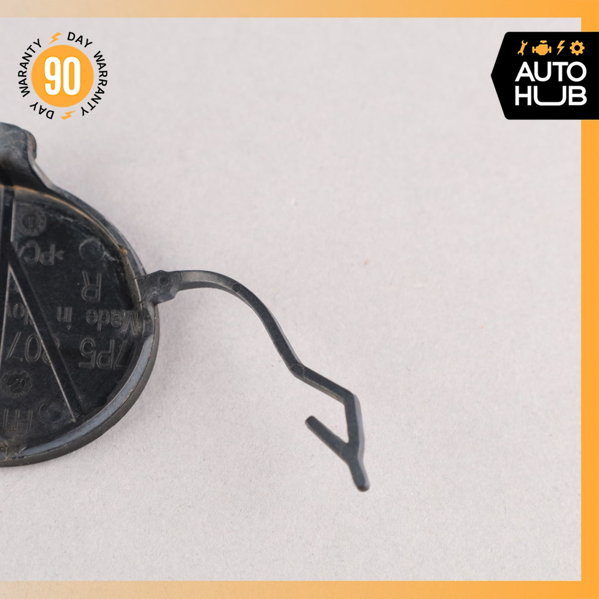 11-14 Porsche Cayenne 958 Front Right Bumper Tow Hook Hitch Cover Lid Black OEM - photo 6