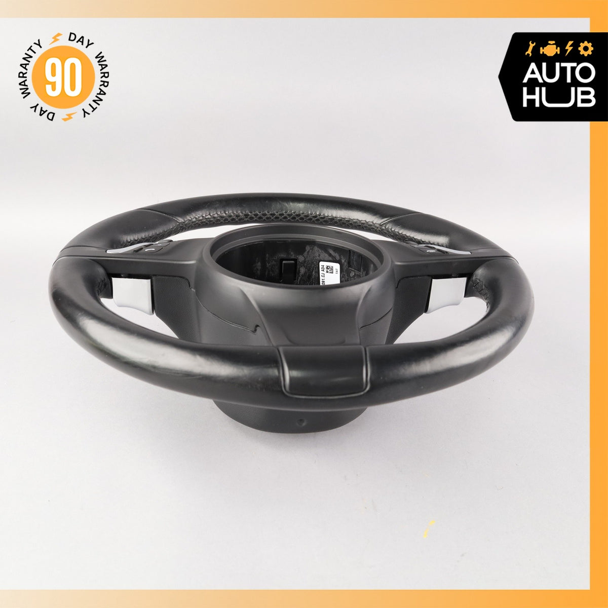 11-16 Porsche Cayenne 958 Steering Wheel w/ Paddle Shifters Black OEM - photo 20