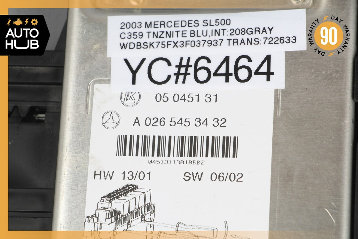 03-12 Mercedes R230 SL500 SL55 AMG SL550 Rear SAM Fuse Box Relay Module OEM - photo 11