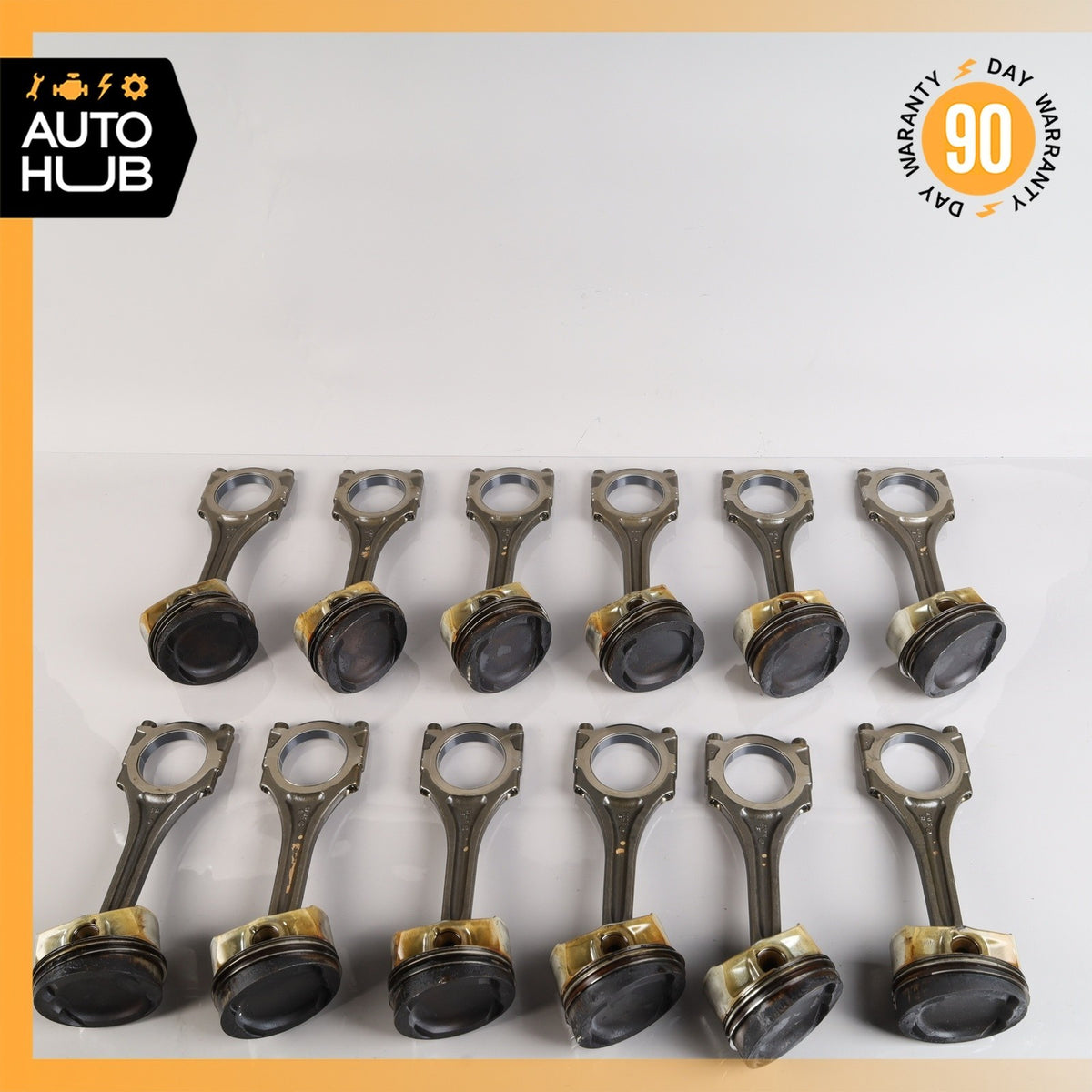 03-13 Bentley Continental GTC GT 6.0L Engine Motor Piston Connecting Rod Set 40k - photo 2