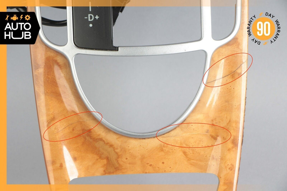 05-12 Mercedes R230 SL500 SL550 Center Console Trim Bezel Chestnut Wood OEM - photo 4