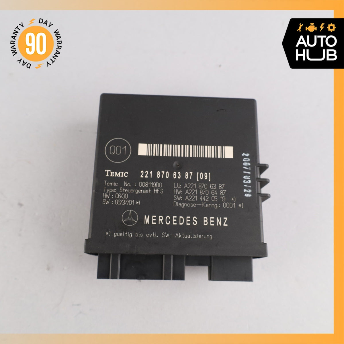 07-09 Mercedes W221 S63 CL550 Trunk Release Remote Open Close Module Unit OEM - photo 7