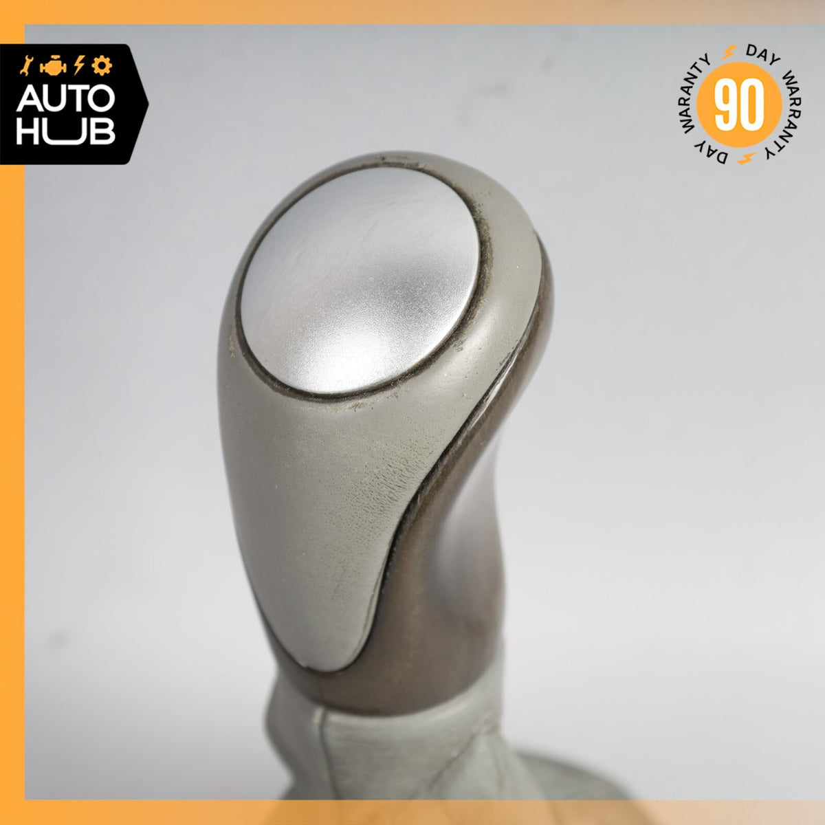 03-04 Mercedes R230 SL500 SL55 AMG Shifter Shift Knob Boot Cover Gray Wood OEM - photo 10