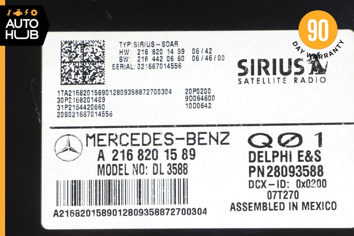Mercedes W221 S63 C300 SL550 SLK350 Sirius Satellite Radio Module Receiver OEM - photo 7