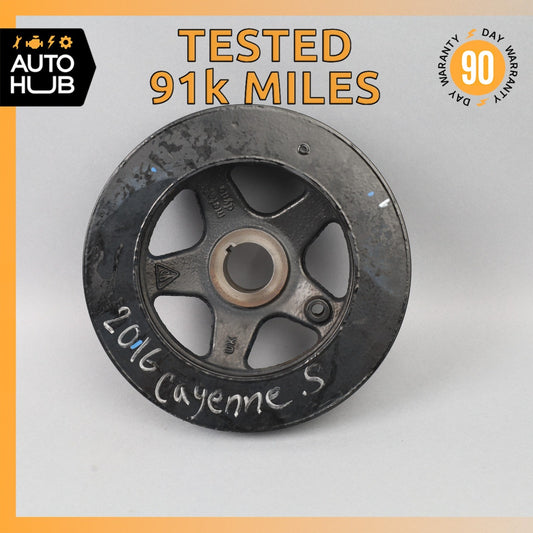 14-18 Porsche Cayenne 958 S GTS Crank Shaft Pulley Harmonic Dampener OEM 91k - photo 1