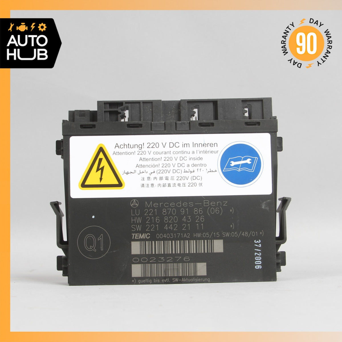 07-10 Mercedes W221 S600 S63 Front Left or Right Seat Contour Control Module OEM - photo 1