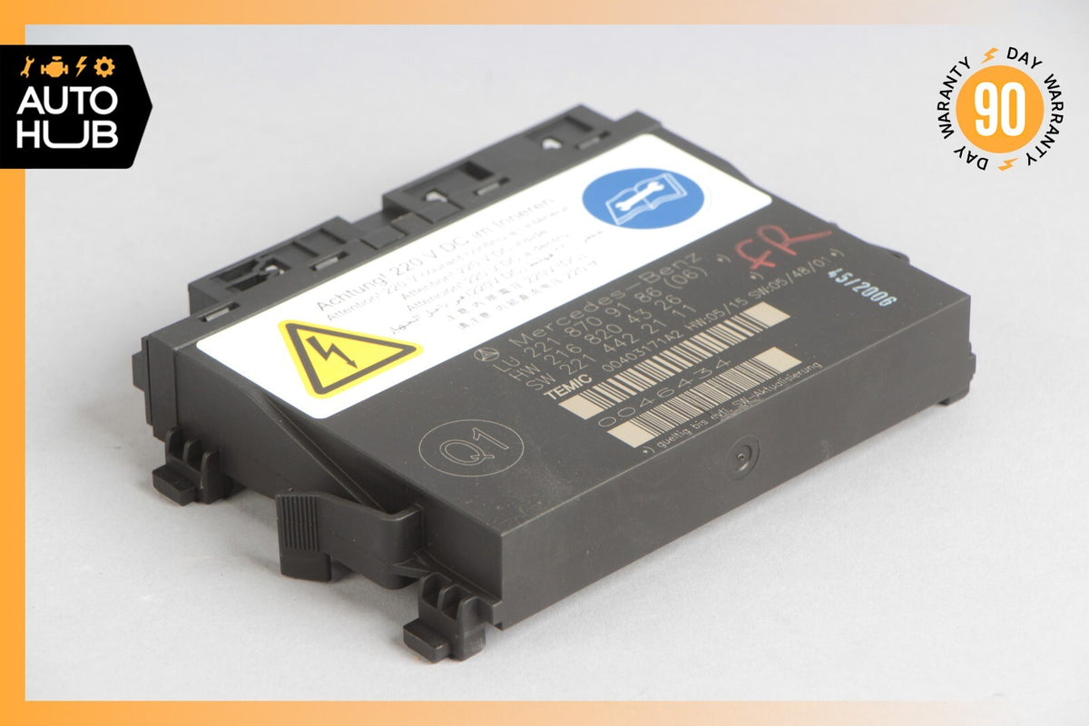 07-10 Mercedes W221 S600 Front Left or Right Seat Contour Control Module OEM - photo 5