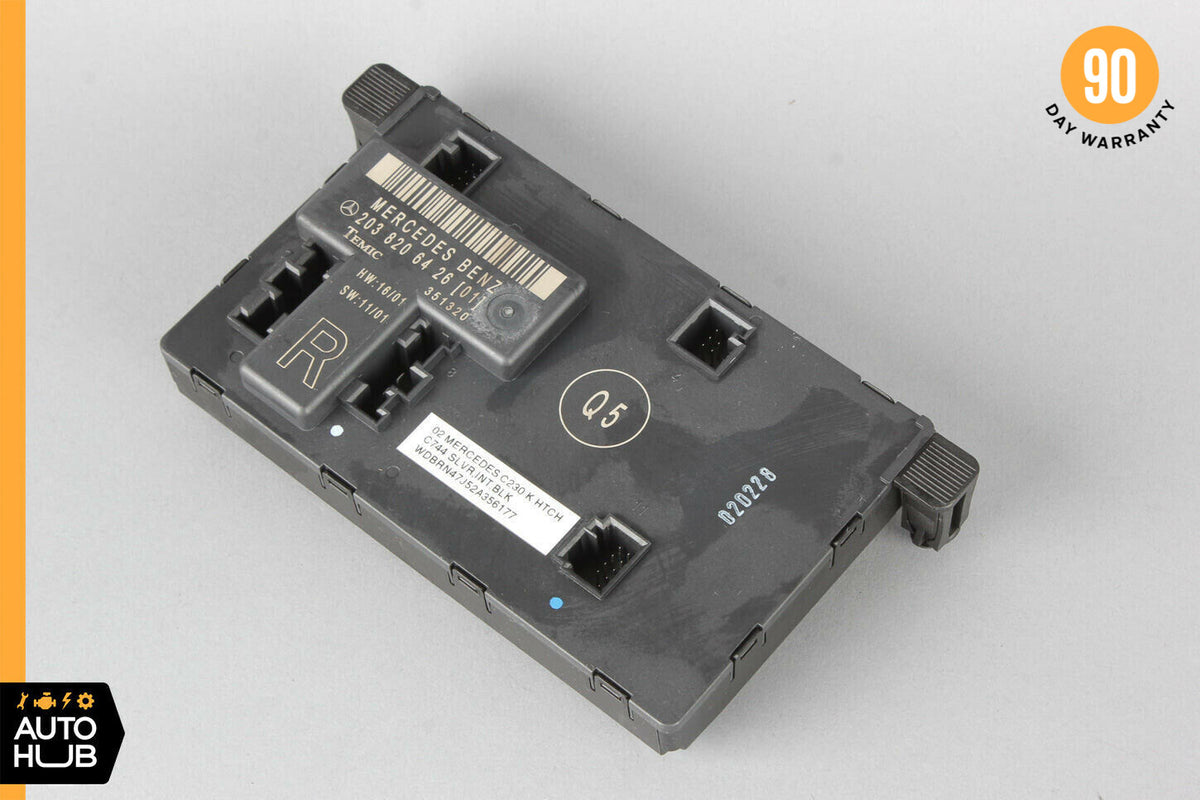 01-07 Mercedes W203 C230 C240 C320 Front Right Door Control Module 2038206426 - photo 1