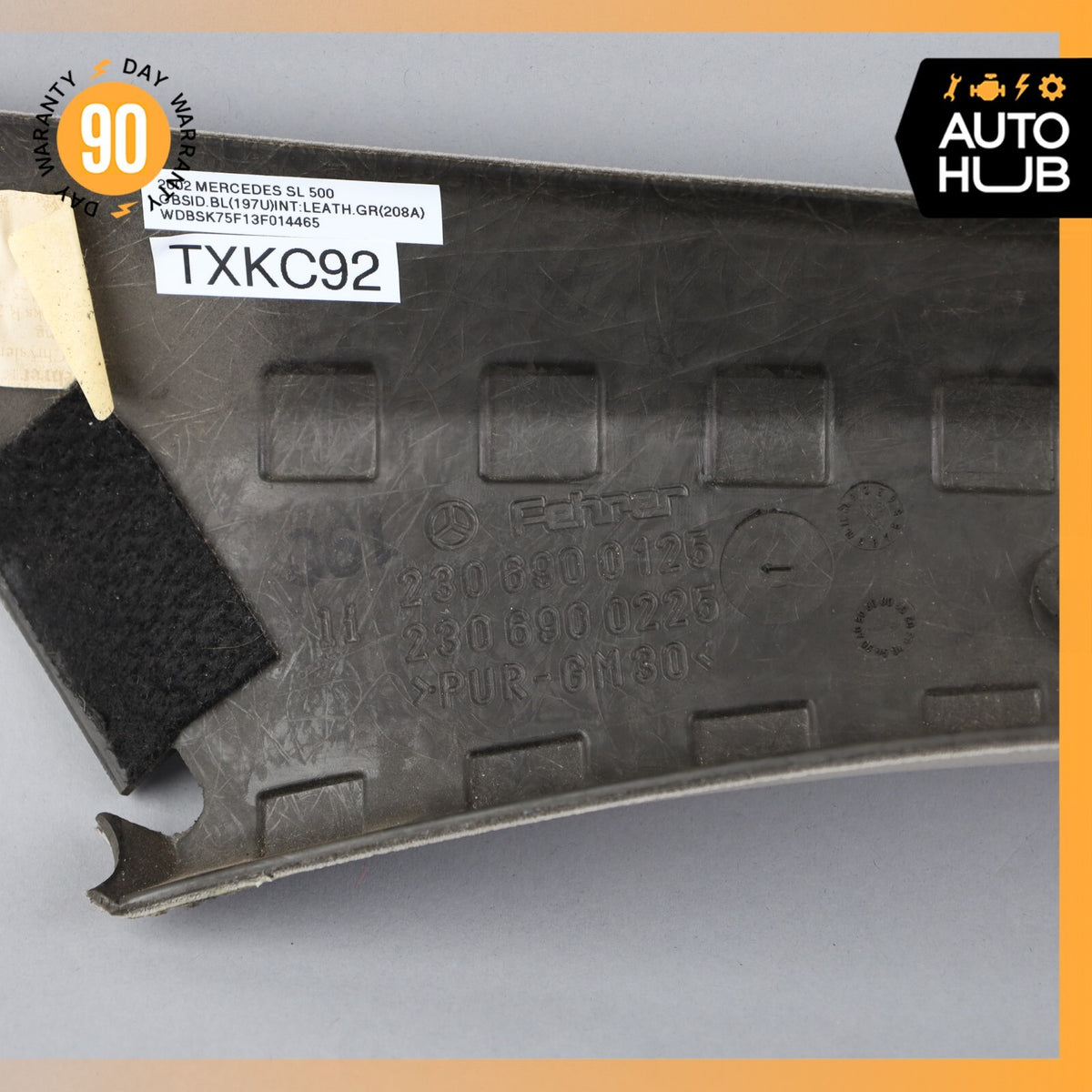 03-06 Mercedes R230 SL500 SL55 AMG Front Left Interior Trim Panel A Pillar OEM - photo 12