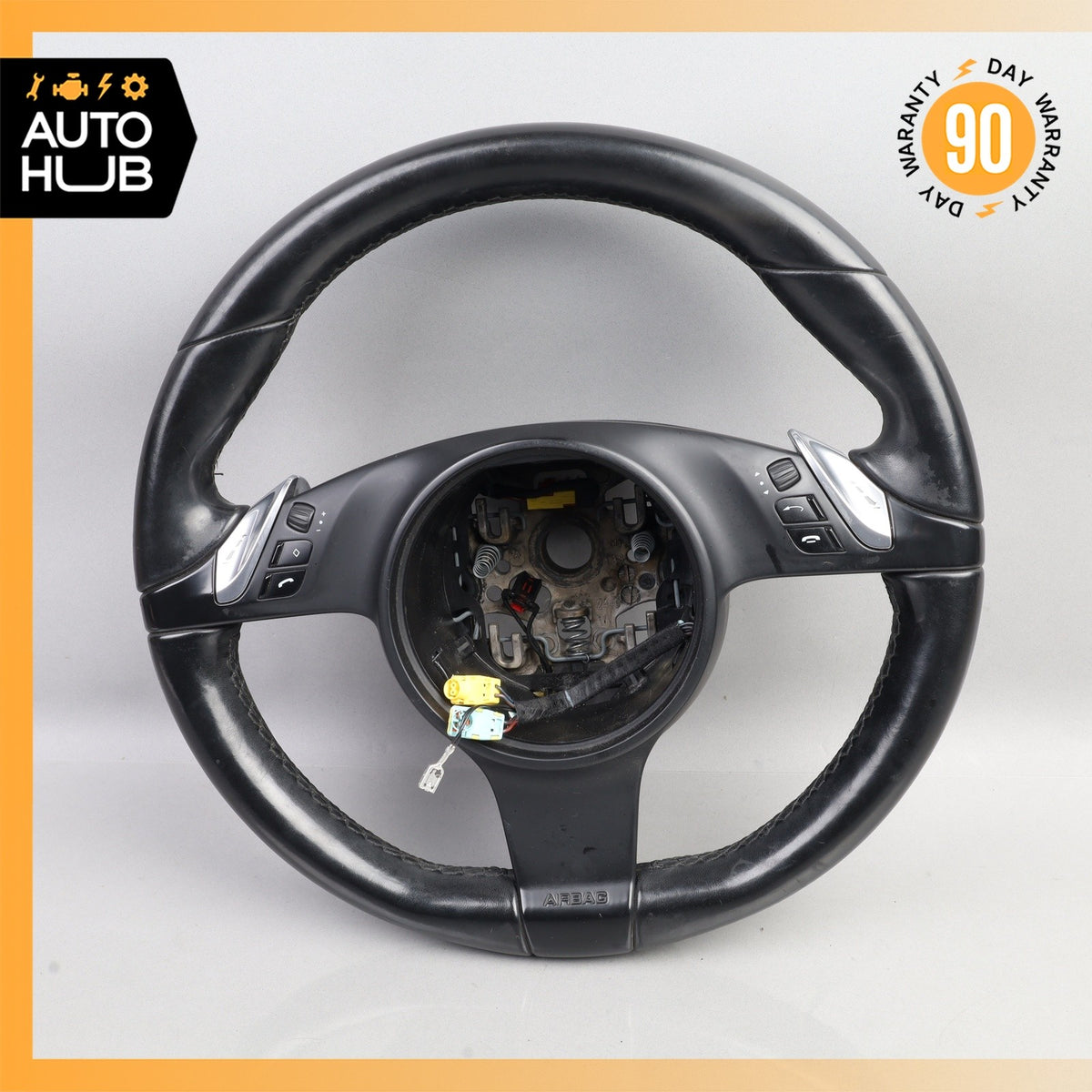 11-14 Porsche Cayenne 958 S GTS Steering Wheel w/ Paddle Shifters Black OEM - photo 1