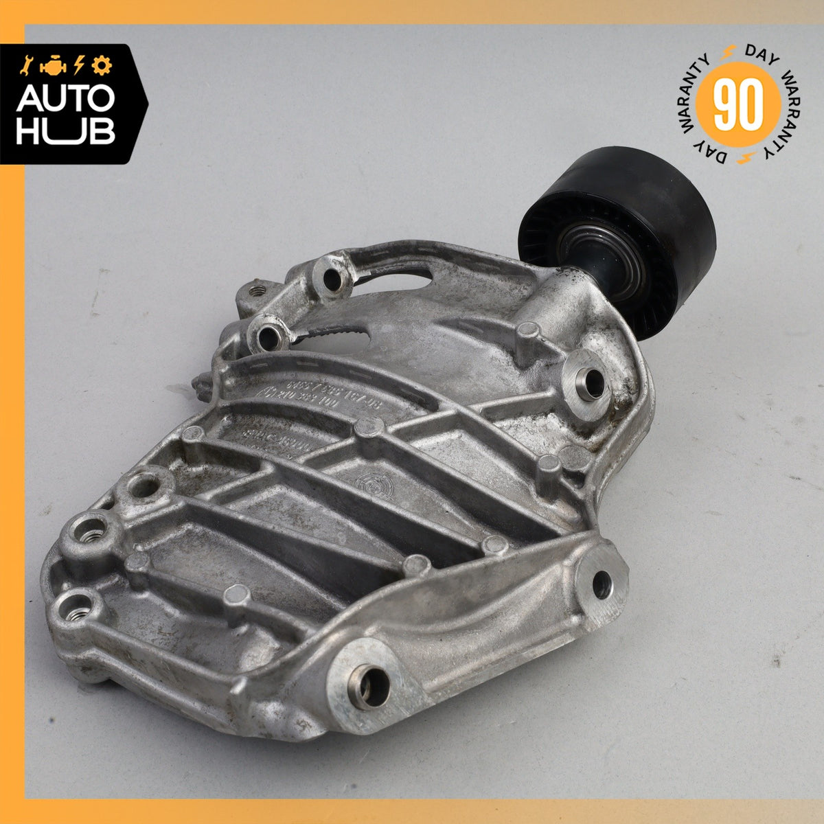 BMW F15 X5 A/C Compressor Support Bracket w/ Pulley 64557585167 OEM - photo 6