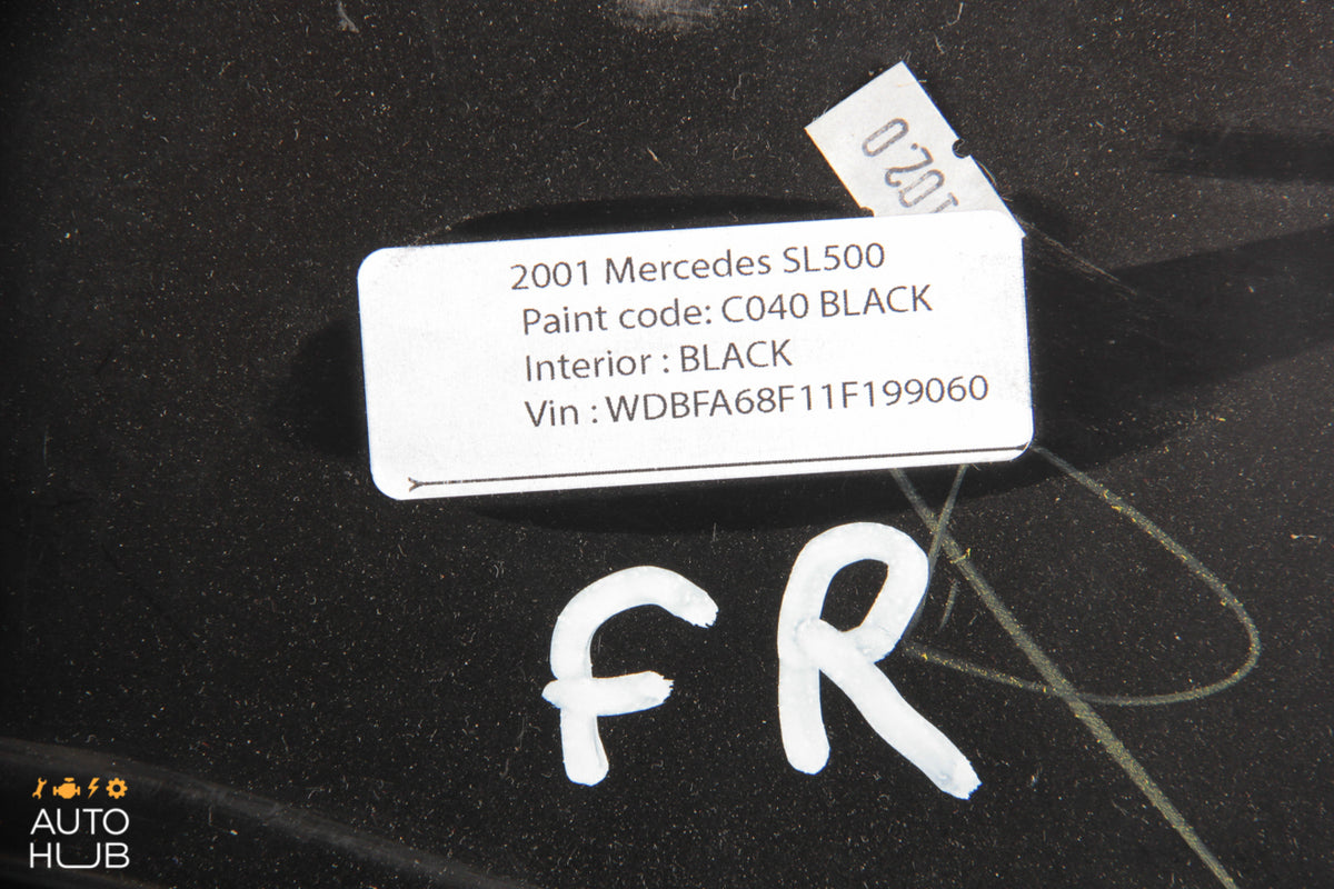 96-02 Mercedes R129 SL500 SL600 Right Passenger Side Seat Cover Panel Trim Black - photo 11
