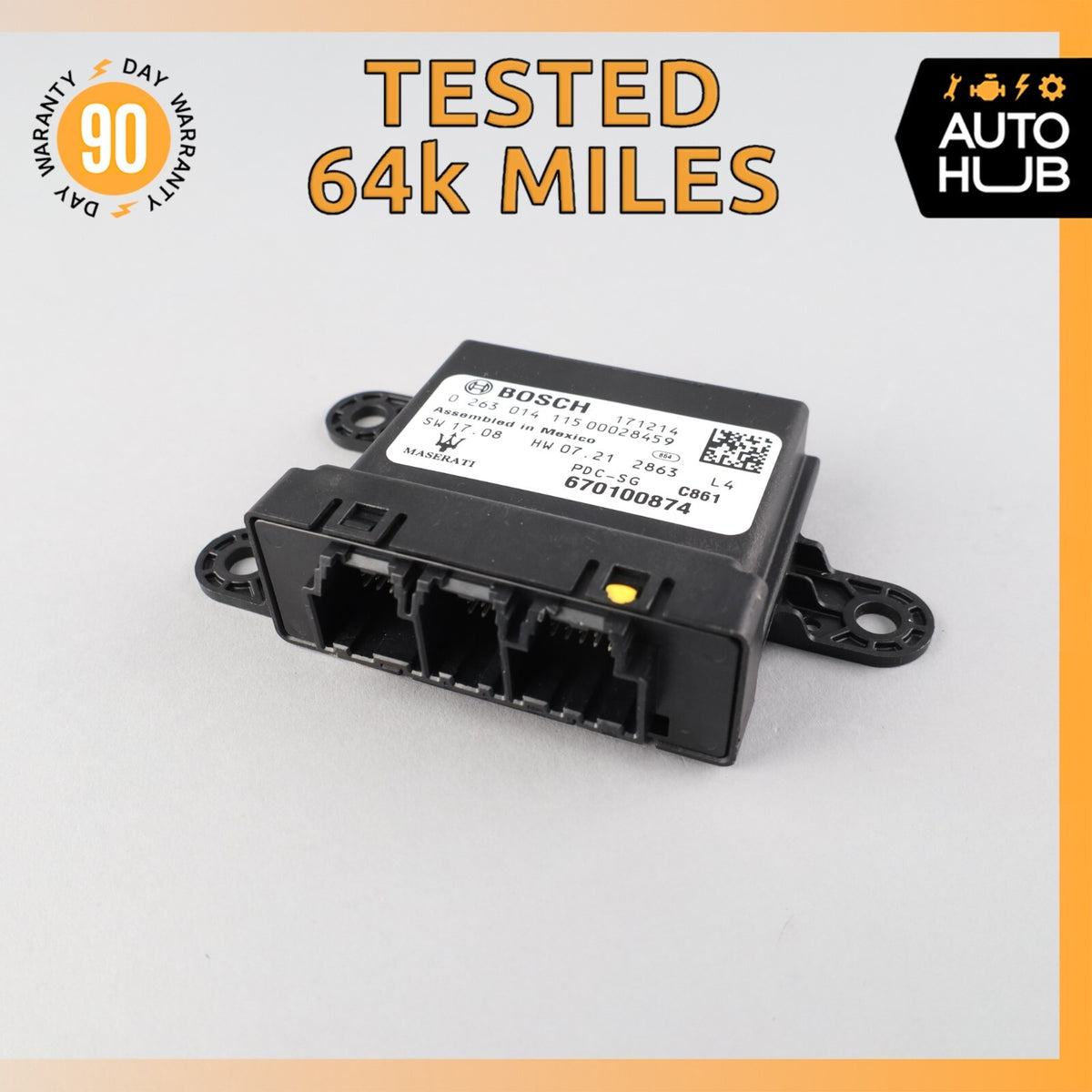 17-20 Maserati Levante M161 Park Parking Assist Control Module 670100874 OEM 64k - photo 1