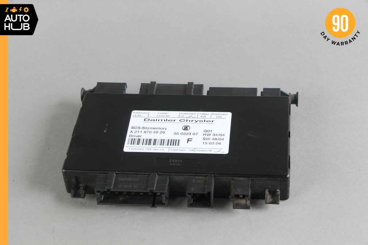 03-12 Mercedes W211 E350 ML500 CLS550 E550 Seat Control Module Left OEM - photo 1