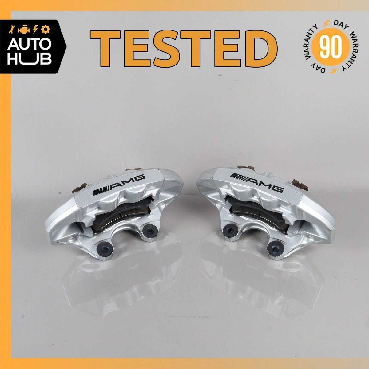 Mercedes W204 C63 AMG Rear Left & Right Side Brake Calipers Set OEM - photo 1