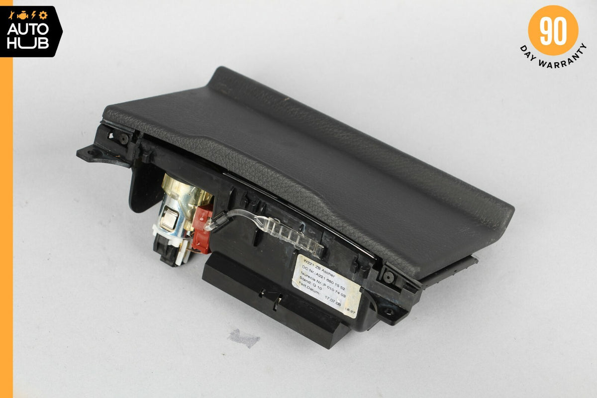 07-09 Mercedes W221 S550 S450 Ash Tray Ashtray Lighter Trim Black 2216801552 OEM - photo 7